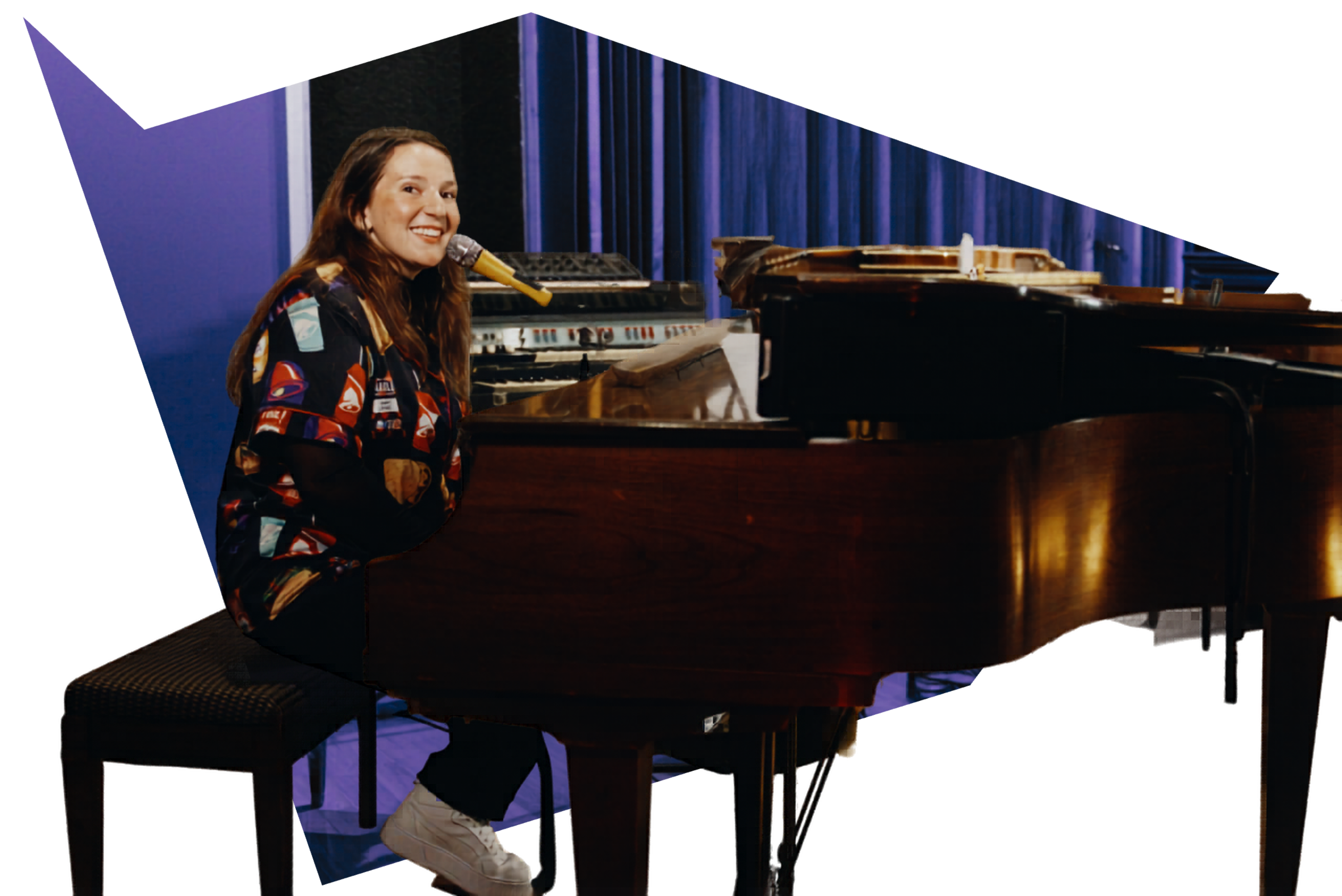 Justina at the piano