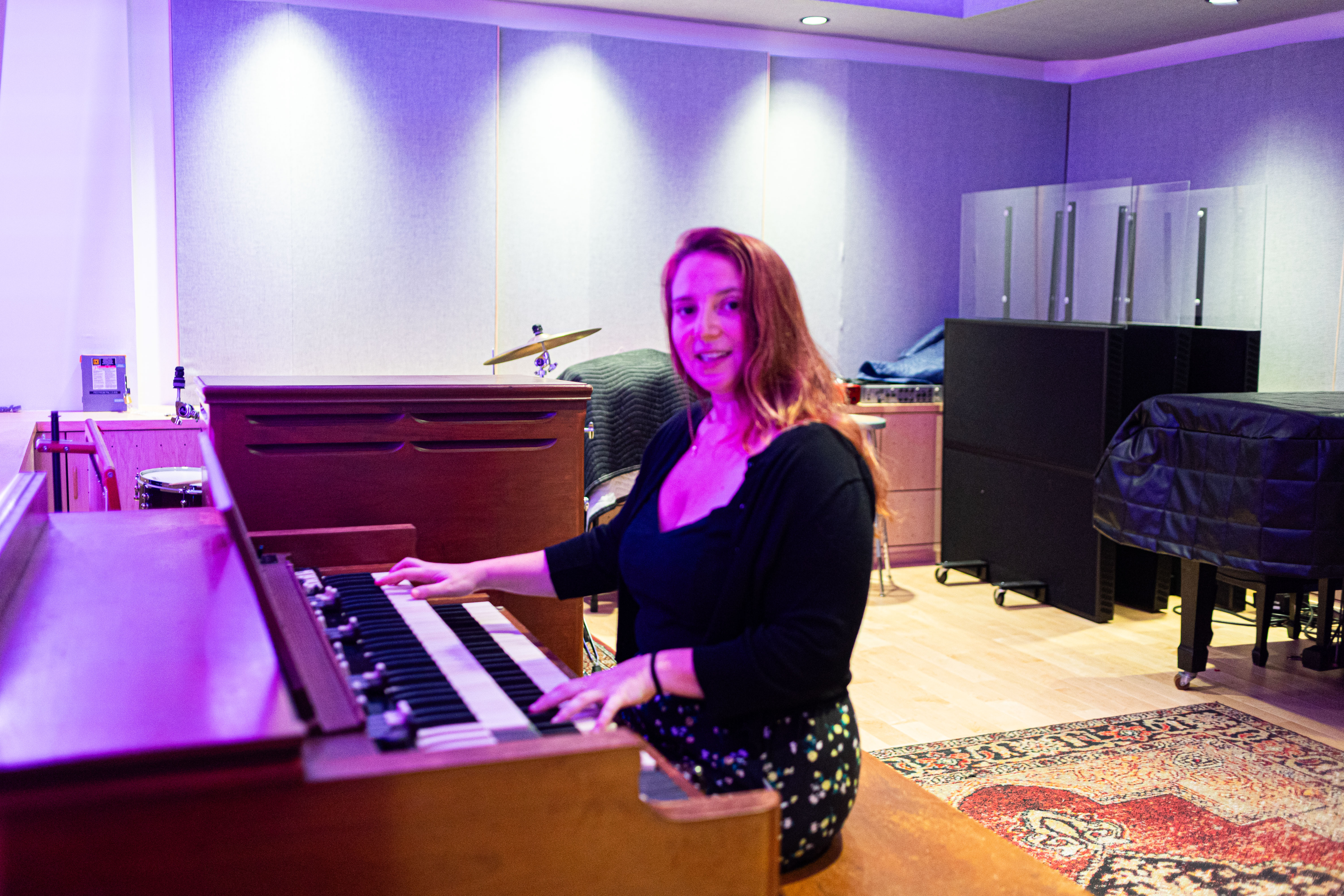 Justina at the piano