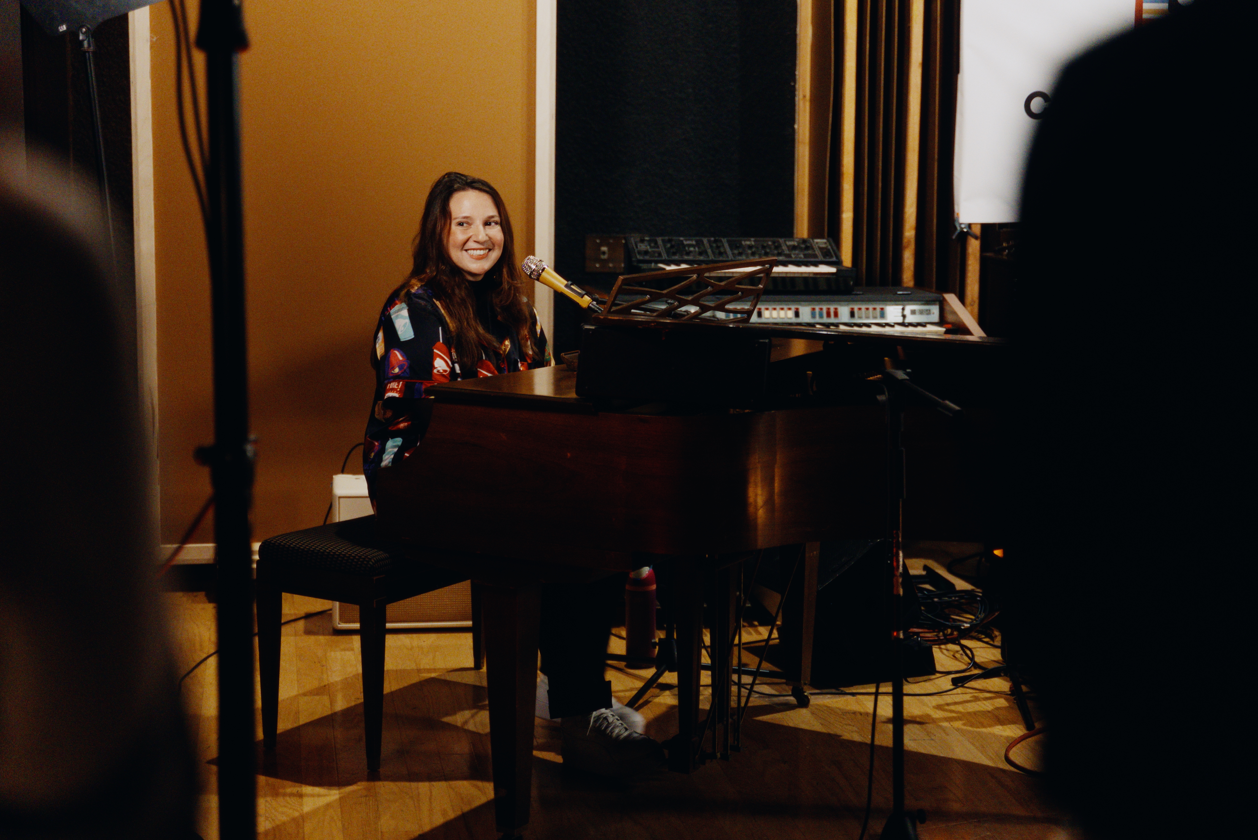 Justina in the studio